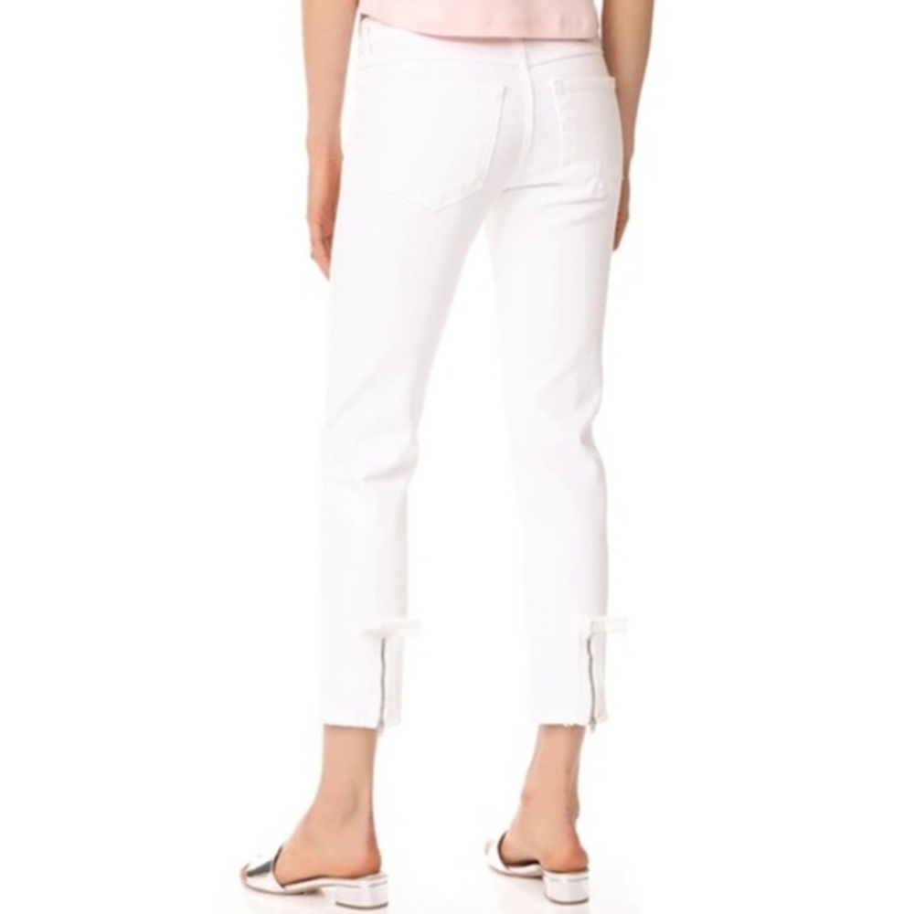 ANTHROPOLOGIE AMO BOW WHITE JEANS IN SEA SALT